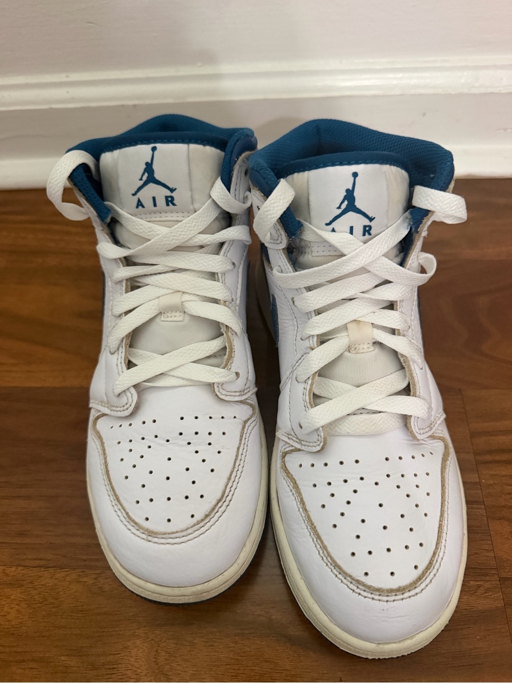 Jordan Kids industrial blue High-Top Sneakers - Picture 6 of 9